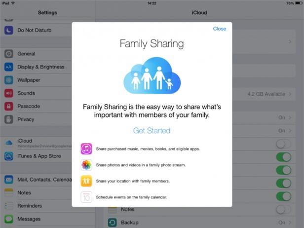 iOS Family Sharing