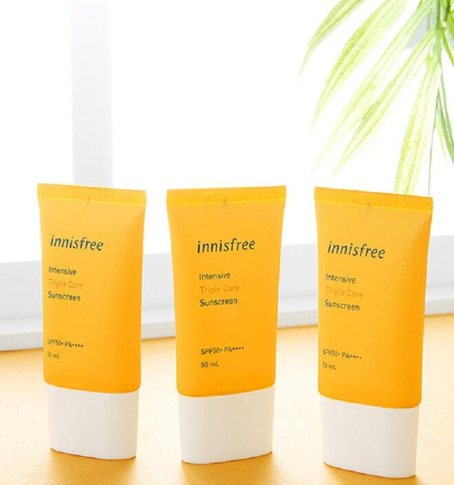 Kem chống nắng trắng da Innisfree triple-care