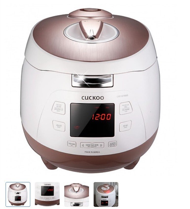 Nồi cơm áp suất điện tử Cuckoo CRP-M1000S giúp nấu cơm chín nhanh và tiết kiệm được thời gian nhờ vào công nghệ nấu 1D.