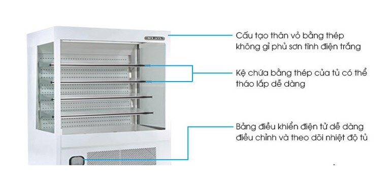 Cấu tạo từ vật liệu cao cấp mang đến độ bền cao cho tủ trưng bày Berjaya BS-OS 6SC