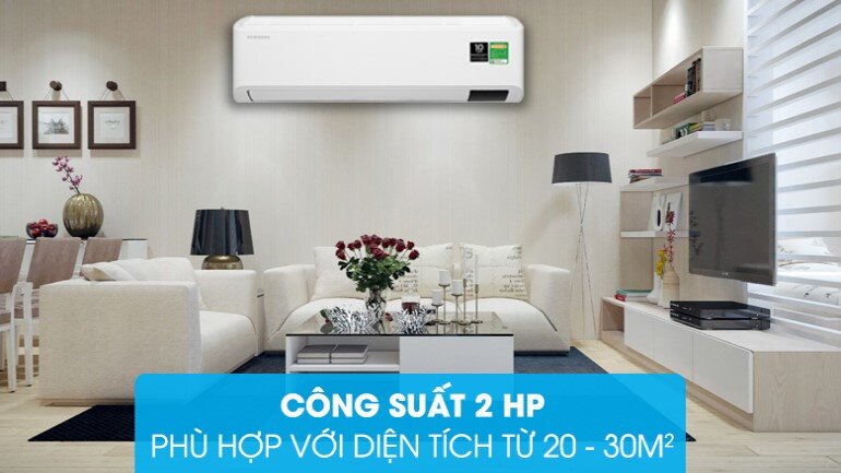 Điều hòa Samsung 18000 BTU 1 chiều Inverter AR18RYFTAURNSV mang nhiều tính năng tiện ích thích hợp sử dụng cho phòng dưới 30m2