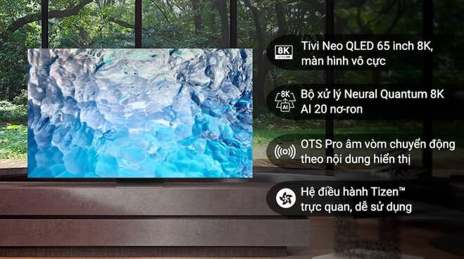 Màn hình tivi QLED 8K sắc nét