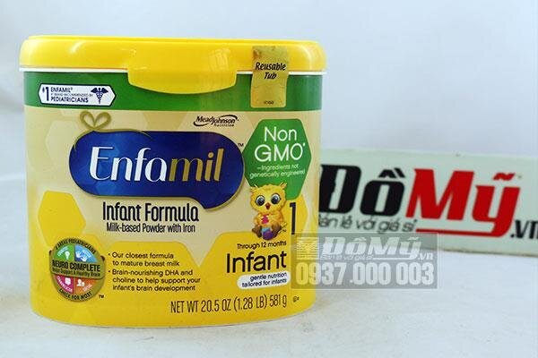 Sữa Enfamil Non GMO - 581g (dành cho bé từ 0-12 tháng)