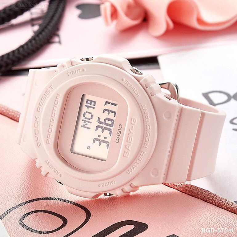 Đồng hồ cho bé gái với khả năng chịu nước 20ATM màu hồng nữ tính