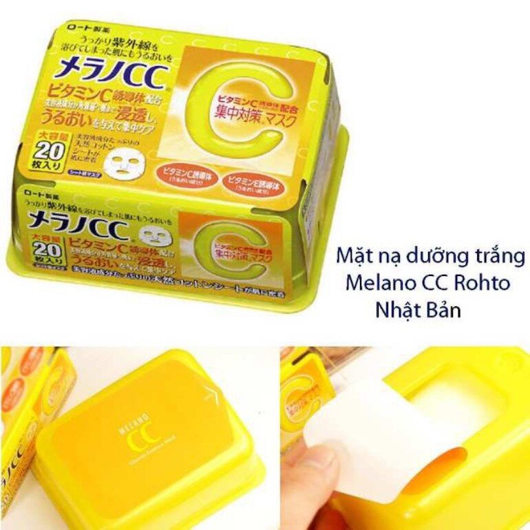 Mặt nạ dầu mụn CC Melano Vitamin C.