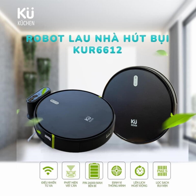 Robot hút bụi lau nhà KUR6612