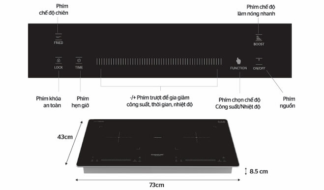 Các tính năng nổi trội của bếp từ Sunhouse SHB38-HP