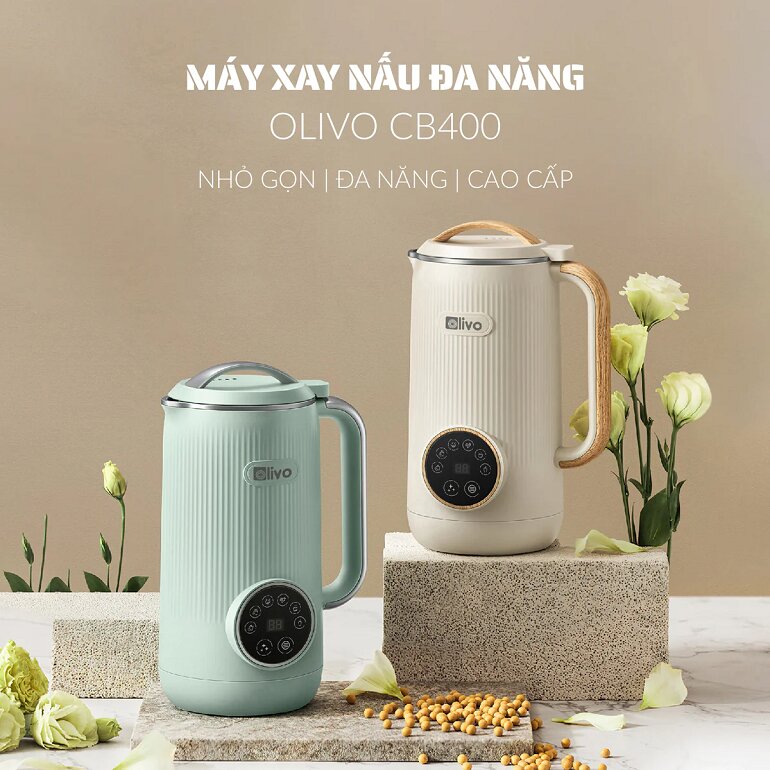 Máy làm sữa hạt Olivo CB400 sở hữu những tính năng tiên tiến