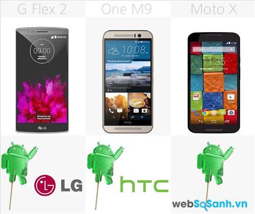 So sánh hệ điều hành của G Flex 2, One M9 và Moto X
