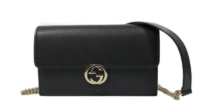 Túi đeo chéo Gucci 510314 Interlocking Leather Chain Crossbody Wallet Bag