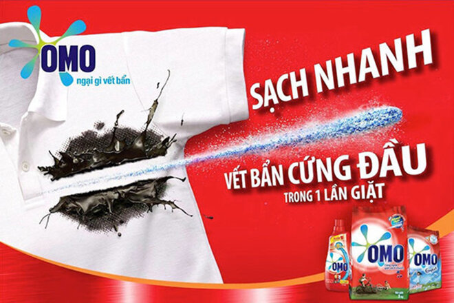 Bột giặt OMO đánh bay vết bẩn chỉ sau một lần giặt duy nhất 