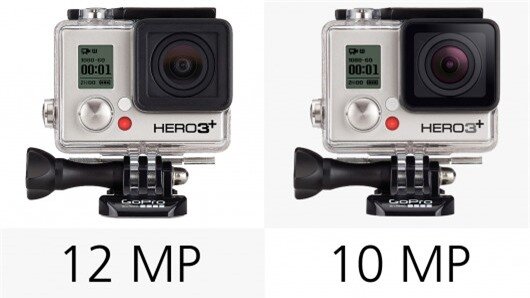 The 10-megapixel resolution of the Hero3+ Silver lags slightly behind the other cameras 