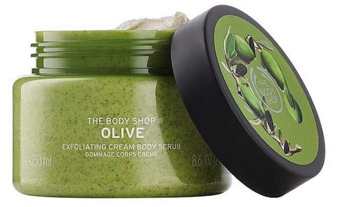 Kem tẩy tế bào chết body The Body Shop Olive Body Scrub