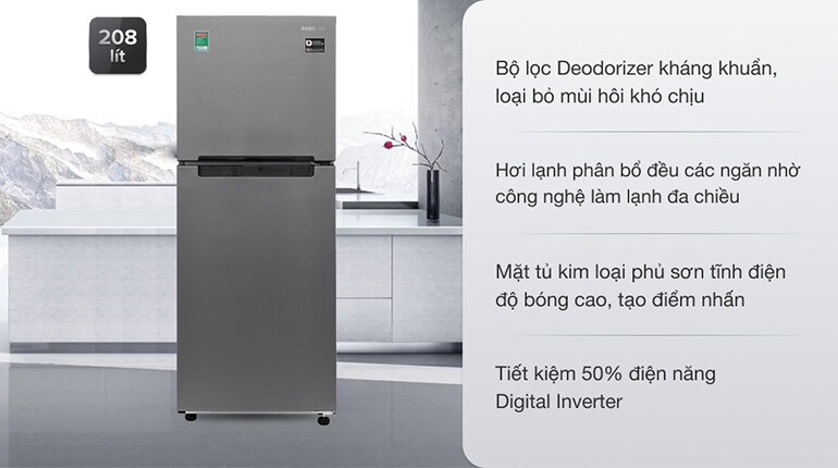 Các ưu điểm của tủ lạnh Samsung inverter 208 lít RT19M300BGS/SV