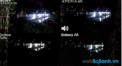  Hình ảnh từ video full HD 1080p của điện thoại Galaxy A8, Xperia M5, C5 Ultra và Zenfone Selfie