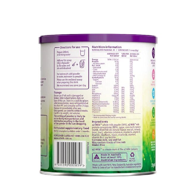 Review sữa bột A2 smart nutrition Úc 750g có tốt không? Giá bao nhiêu?