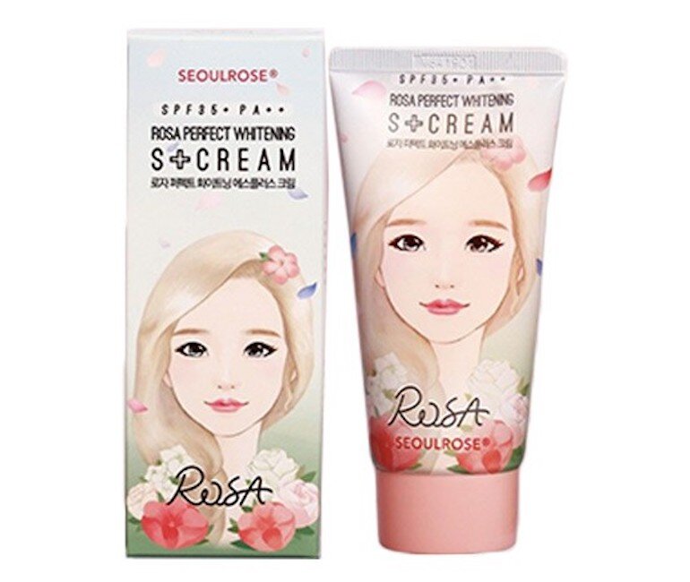 Kem dưỡng da chống nắng Seoulrose Rosa Perfect Whitening S+ Cream SPF 35+