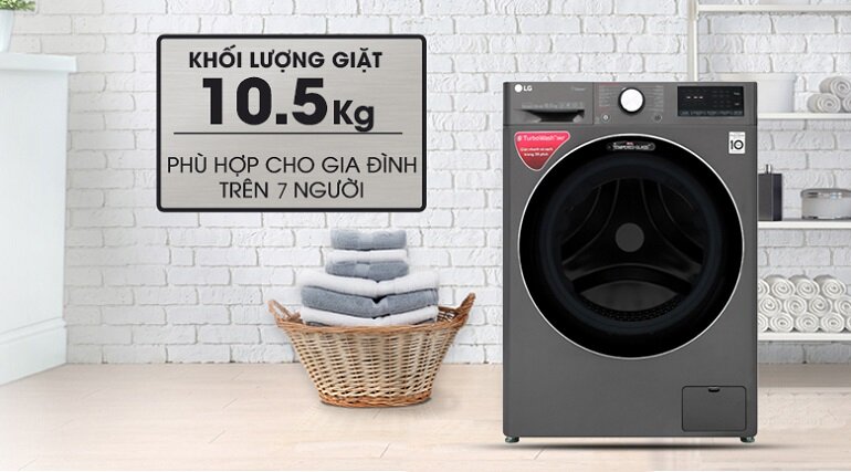 Máy giặt LG AI Inverter 10.5 kg FV1450S2B