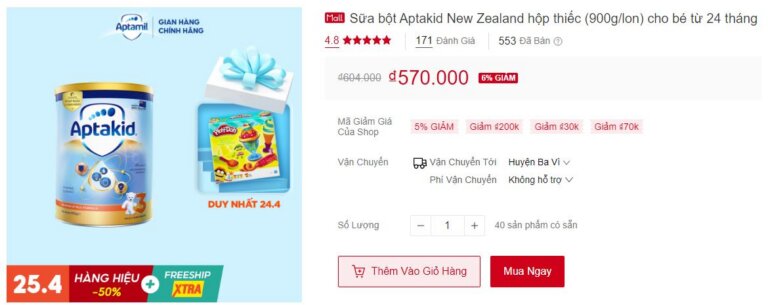 Mua Aptakid 3 chính hãng ở đâu?