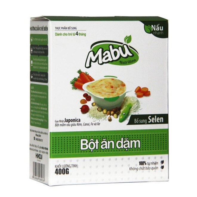 Bột ăn dặm cho bé Mabu