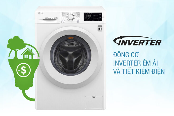 Thoải mái giặt giũ không lo tốn nhiều điện với hệ thống Inverter thông minh