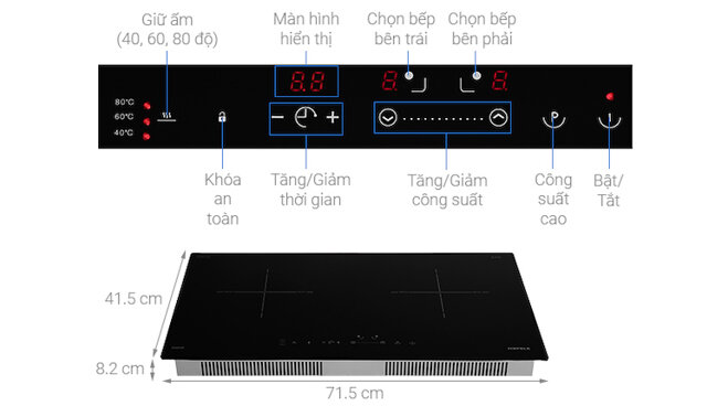 Bếp từ Hafele hc - i2712a