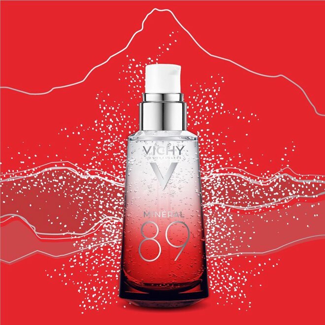 Serum Vichy 89 phiên bản Limited màu đỏ được thiết kế riêng dành cho thị trường châu Á 