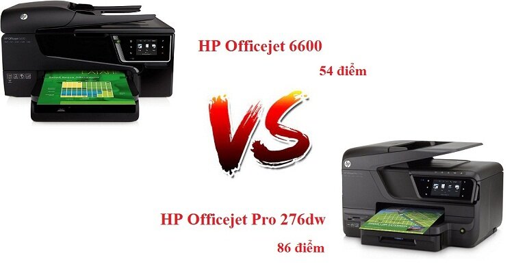 Điểm đánh giá của máy in HP Officejet 6600 và máy in HP Officejet Pro 276dw