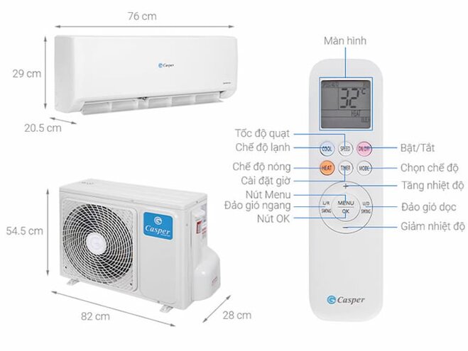 điều hòa Casper 24000BTU LC-24FS32