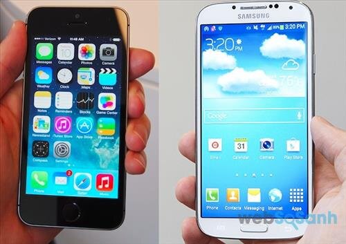 Màn hình và độ phân giải của Samsung Galaxy S4 lớn hơn iPhone 5