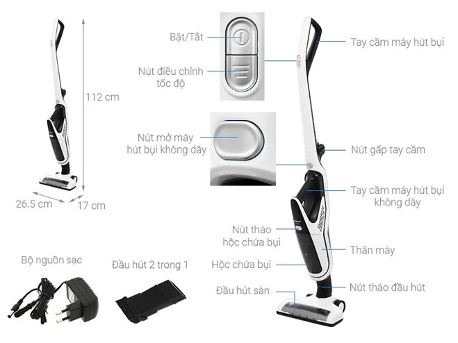 Máy hút bụi không dây Hitachi PV-X80M