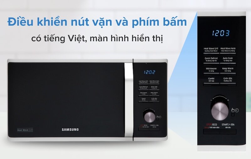 Samsung MG23K3575AS/SV: Nướng ngon, hâm nóng nhanh, tiết kiệm thời gian