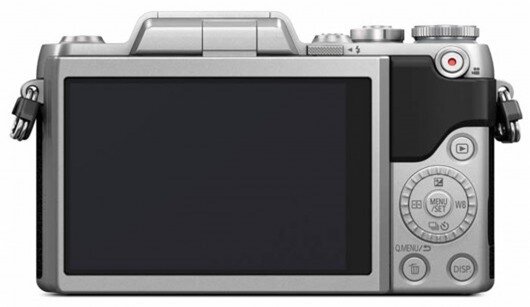 The rear 3-inch touchscreen monitor on the Panasonic Lumix GF7 has 1,040k dots