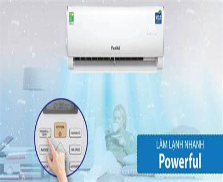 Chức năng Powerful làm lạnh nhanh của điều hòa Funiki Inverter 24000 BTU