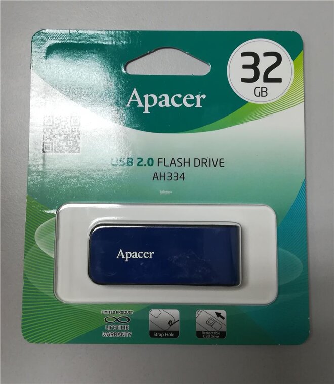 Nguyên hộp USB 2.0 Apacer AH334 trên thị trường (Nguồn: c.76.my)