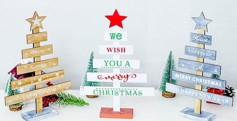 Cây thông Noel để bàn đẹp