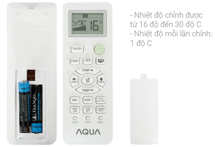 Cách sử dụng các tính năng chính có trên remote điều hòa Aqua 2023