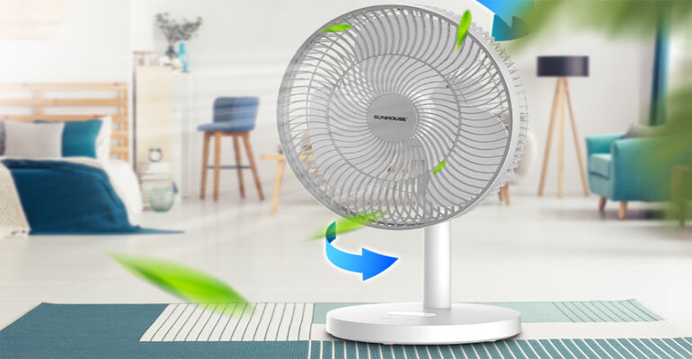 Sunhouse SHD7115 có thể sử dụng liên tục từ 2-8 tiếng tiện lợi Quạt tích điện Sunhouse