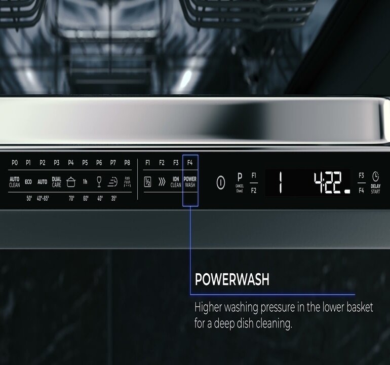 Bảng điều khiển cảm ứng của máy rửa bát âm bán phần Teka DW DSI 46750 SS