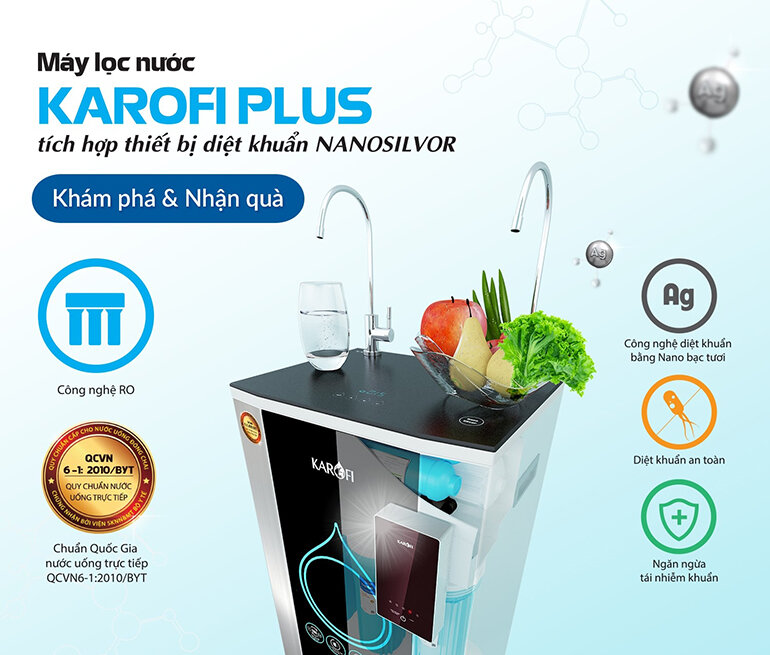 Máy lọc nước tủ đứng RO Karofi Plus đúng tiêu chuẩn
