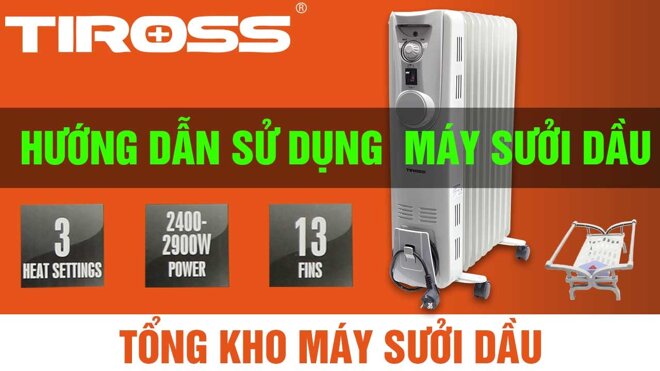 Máy sưởi dầu Tiross 11 thanh TS9211