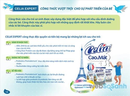 Sữa bột Celia Expert