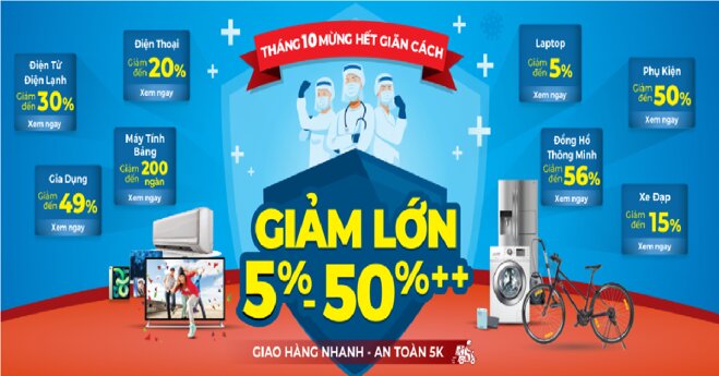 Chào thu đông xả hàng hè điều hòa, máy giặt, tủ lạnh giảm giá sốc đến 50%