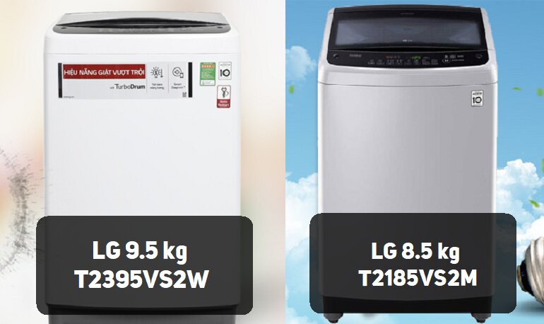 so sánh 2 máy giặt giá 5 triệu LG ( cửa trên)