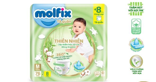 Tã quần Molfix size Ultra M76 - Giá tham khảo: 365.000 vnd/bịch