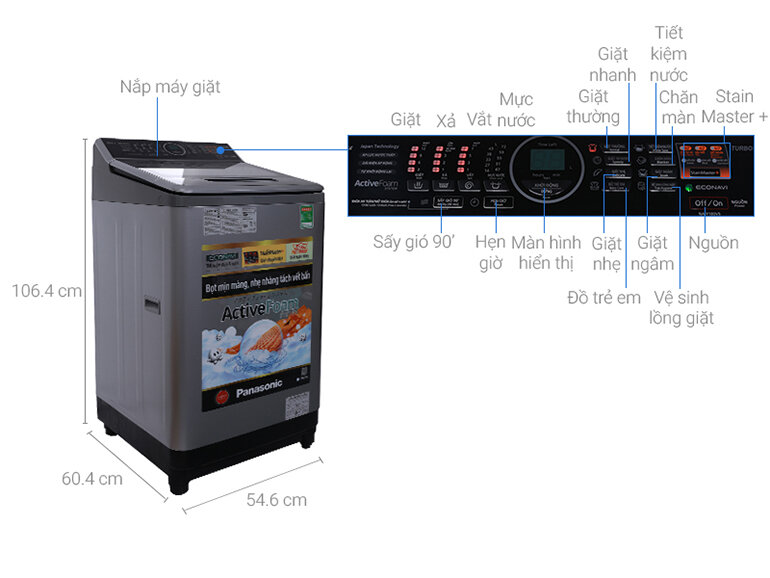 Máy giặt Panasonic NA-F100V5LRV 