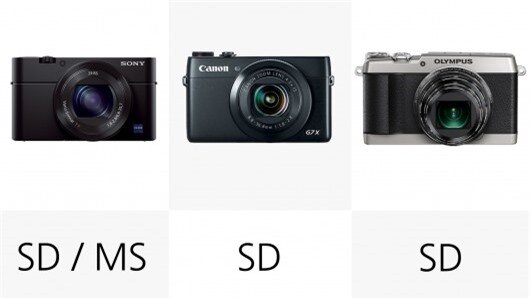 SD cards are the most common storage media for these compact cameras, though the RX100 III...