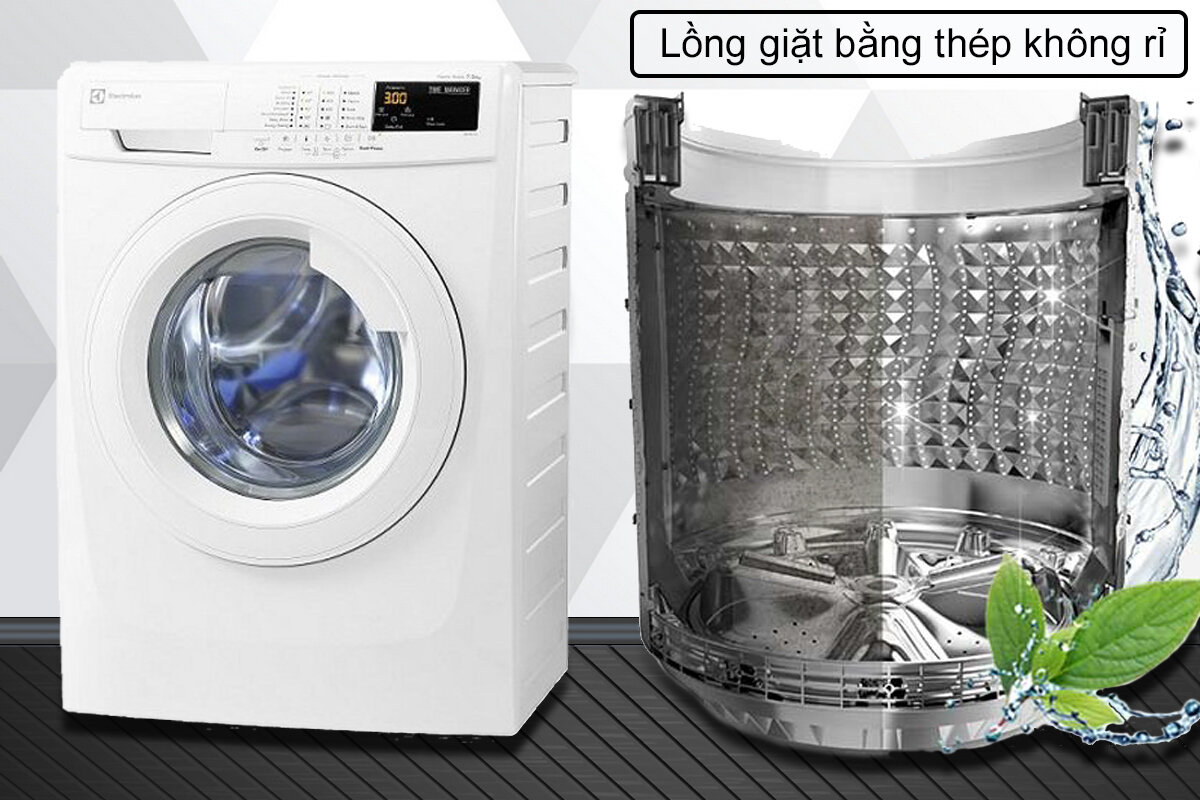 máy giặt Electrolux sở hữu lồng giặt bằng thép không rỉ