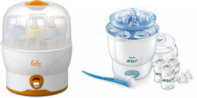 Tiệt trùng bình sữa bằng hơi nước nhờ sử dụng máy tiệt trùng bình sữa chuyên dụng