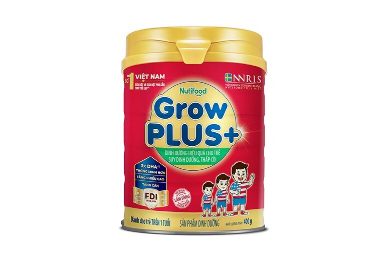 Sữa NutiFood Grow Plus đỏ giúp trẻ 2 tuổi phát triển khỏe mạnh